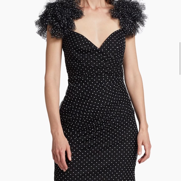 ML Monique Lhuillier Peyton Polka Dot Minidress - Picture 5 of 6